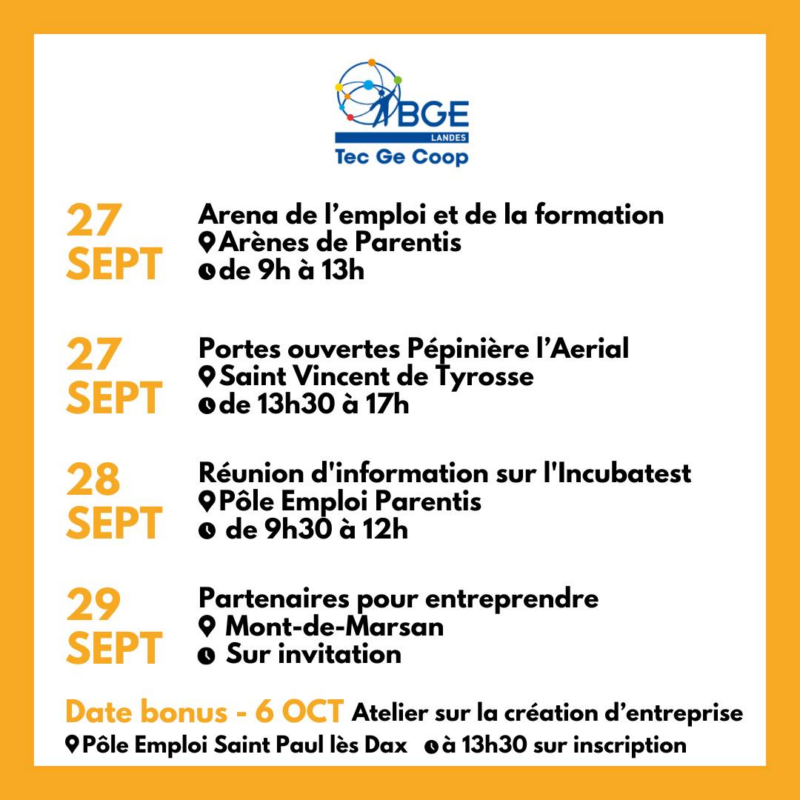 Evenements Re'start BGE Landes